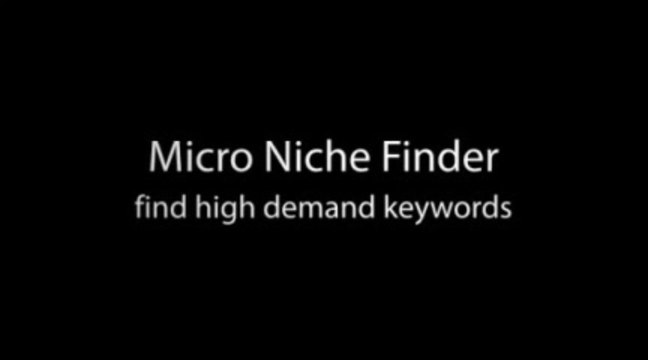 Micro Niche Finder Keyword Research Tool