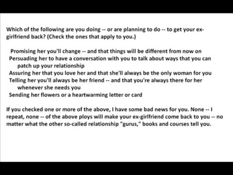 Tips to Get Your Ex Girlfriend Back - Steal Her Away From He