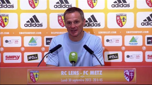 Conférence de presse RC Lens - FC Metz (3-2) : Antoine KOMBOUARE (RCL) - Albert CARTIER (FCM) - 2013/2014