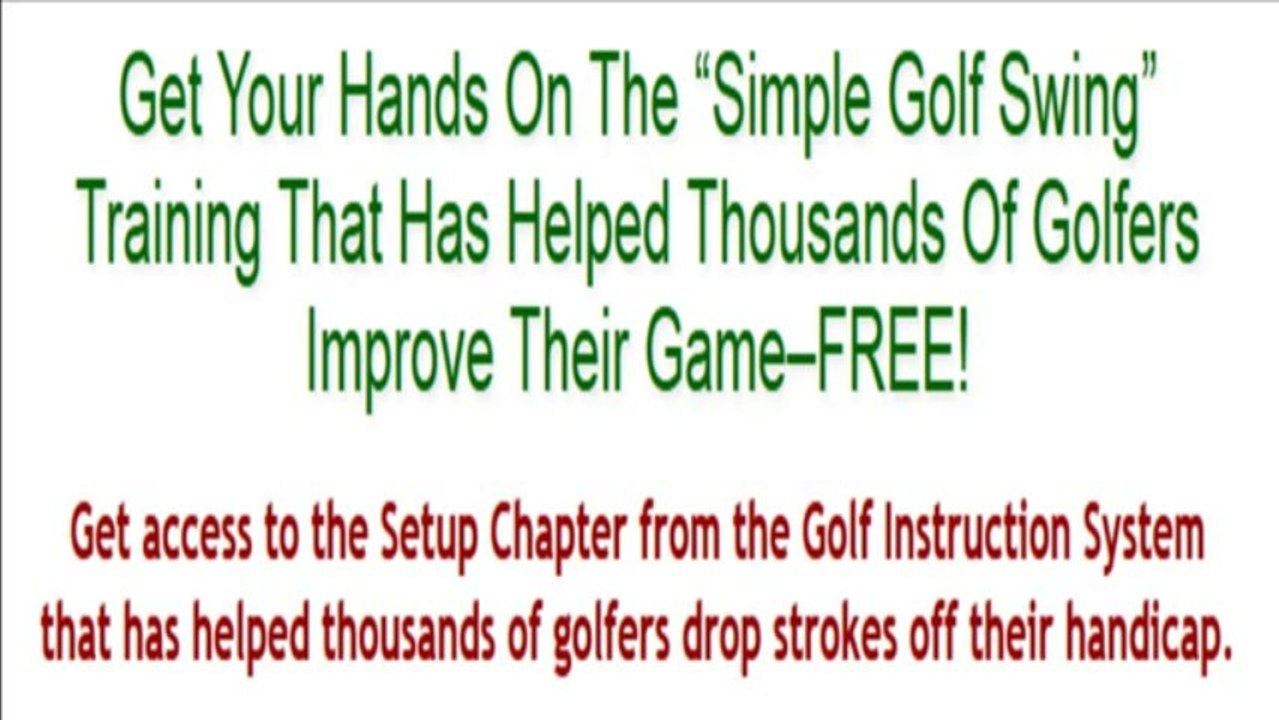 Simple Golf Swing Awesome Simple Golf Swing Review