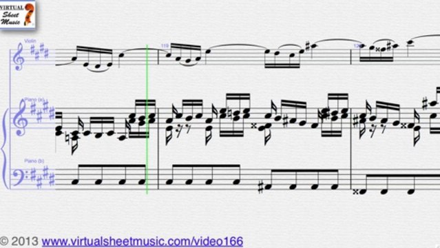 Johann Sebastian Bach's Concerto in E major, Allegro, for Violin and Piano sheet music - Video Score