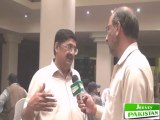 Mr. Khalid Pervaiz President (All Pakistan Anjuman e Tajran) talking with Shakeel Anjum on New Tax Policy of Nawaz Govt.