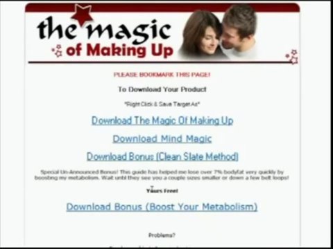 The Magic Of Making Up Review - Get Your Ex Back - Download System Made By TW Jackson