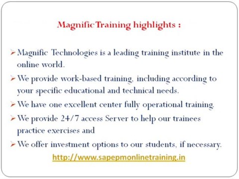 SAP BPC online training india |SAP BPC Training | SAP BPC Online|MAGNIFIC TRAINING