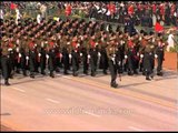 Indian soldiers marching on the occassion of Republic Day