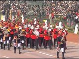 Grand march past by the Madras Regiment on Republic Day