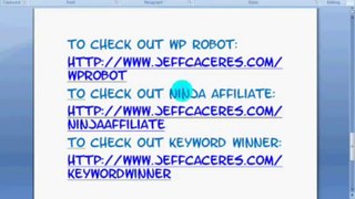 How To Create An AutoBlog With WP Robot, Ninja Affiliate And Keyword Winner Part 2   YouTube