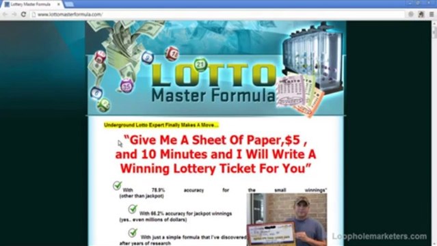 Is the Lotto Master Formula Real? - Watch to Find Out!