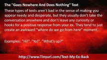 Text Your EX Back Text Examples | Text Your EX Back Sample