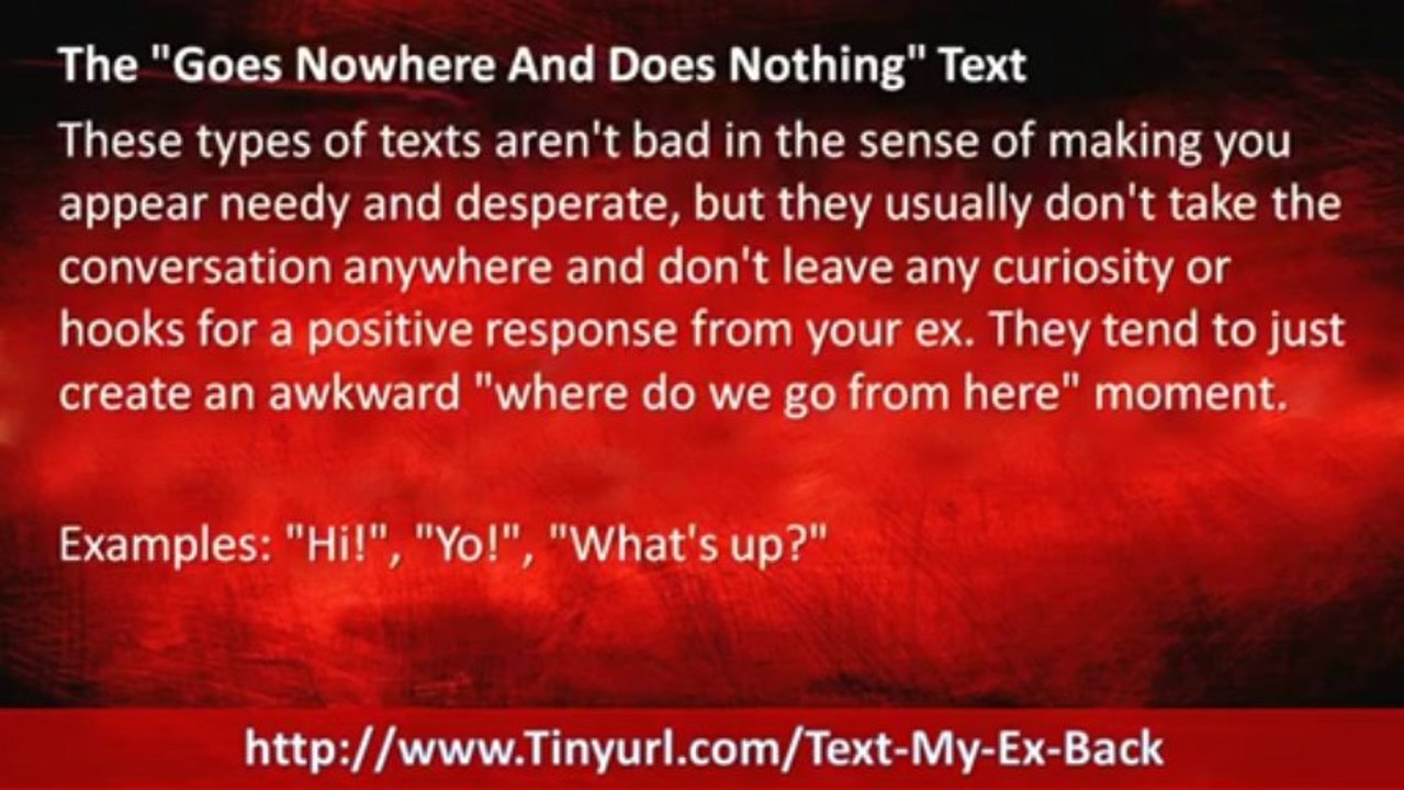 Text Your EX Back Text Examples | Text Your EX Back Sample