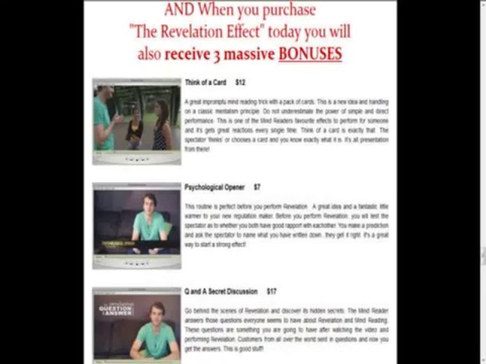 The Revelation Effect