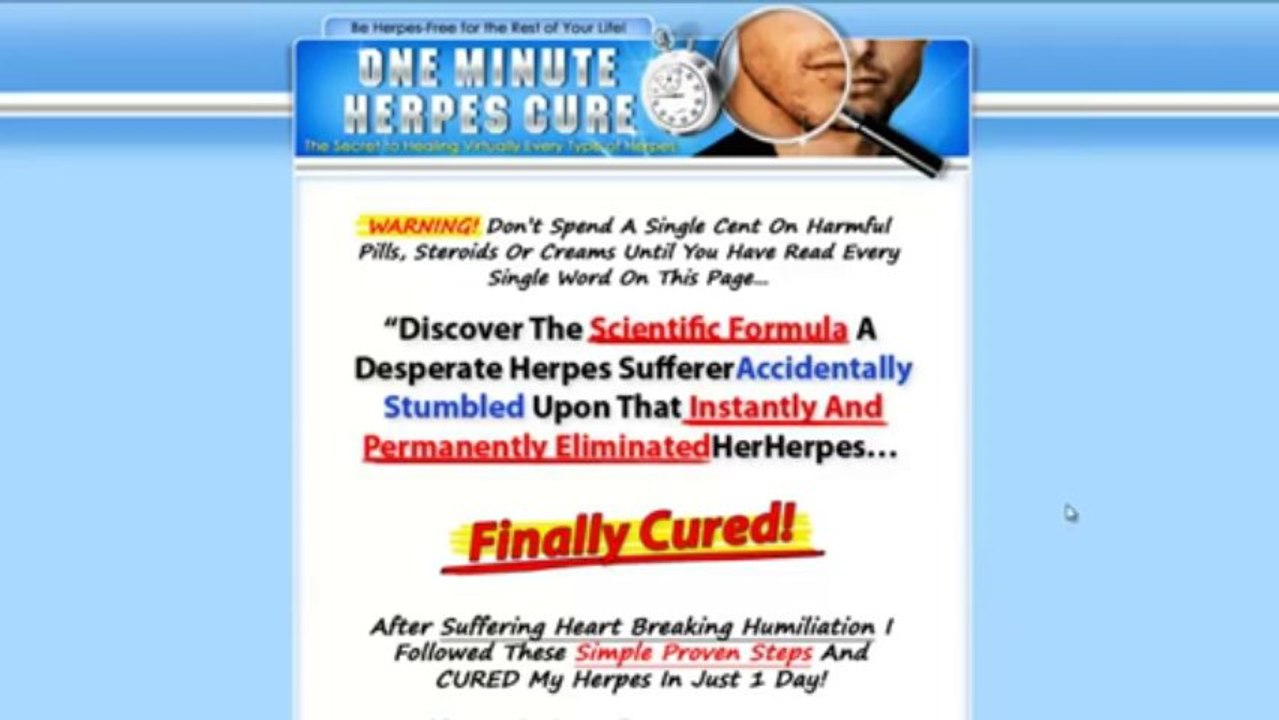 One Minute Herpes Cure - A Detailed One Minute Herpes Cure Review