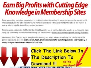 Membership Sites Blueprint Money Making + Get Membership Sites Blueprint