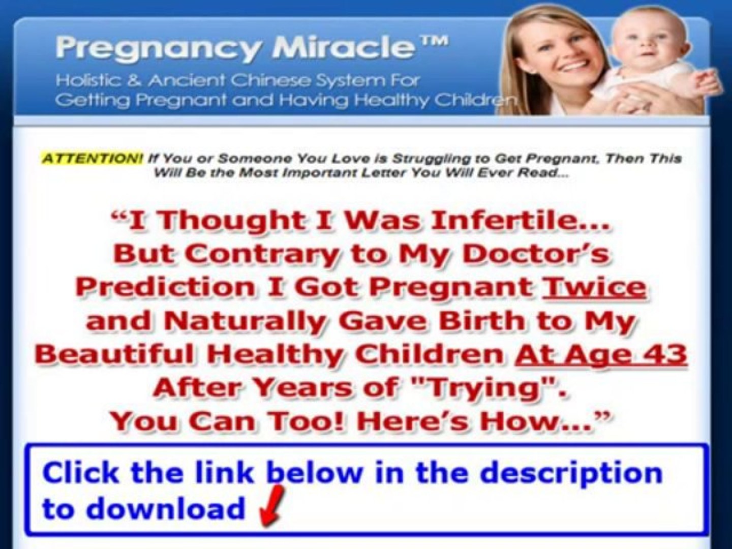 ⁣Pregnancy Miracle Tm Ebook + Pregnancy Miracle Method Reviews