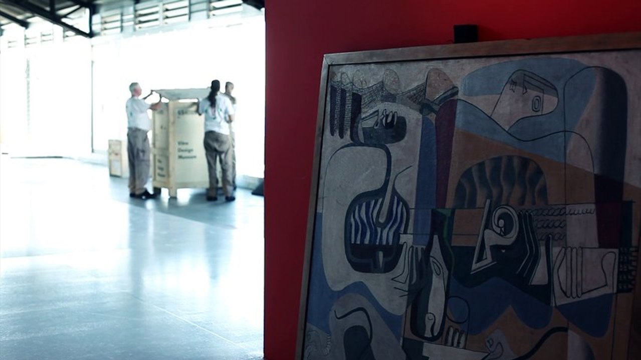 Le Corbusier Revient à Marseille - Montage de l'exposition