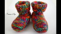 Les chaussons bébé tricot de Kalinous