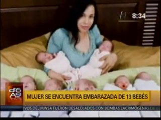 Mujer iraquí está embarazada de 13 bebés