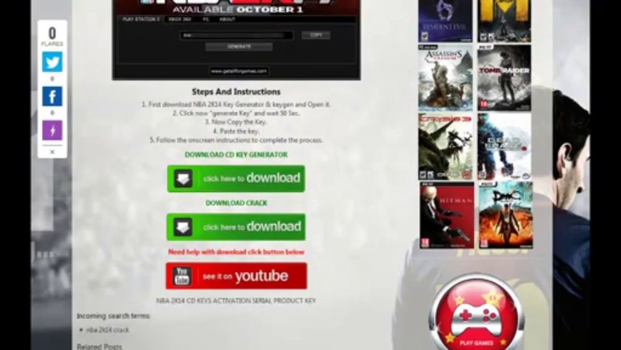 Nba 2k14 product serial and activation key, keys CD KEY GENERATOR video Dailymotion