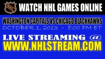 Watch Washington Capitals vs Chicago Blackhawks Live Stream Oct. 1, 2013