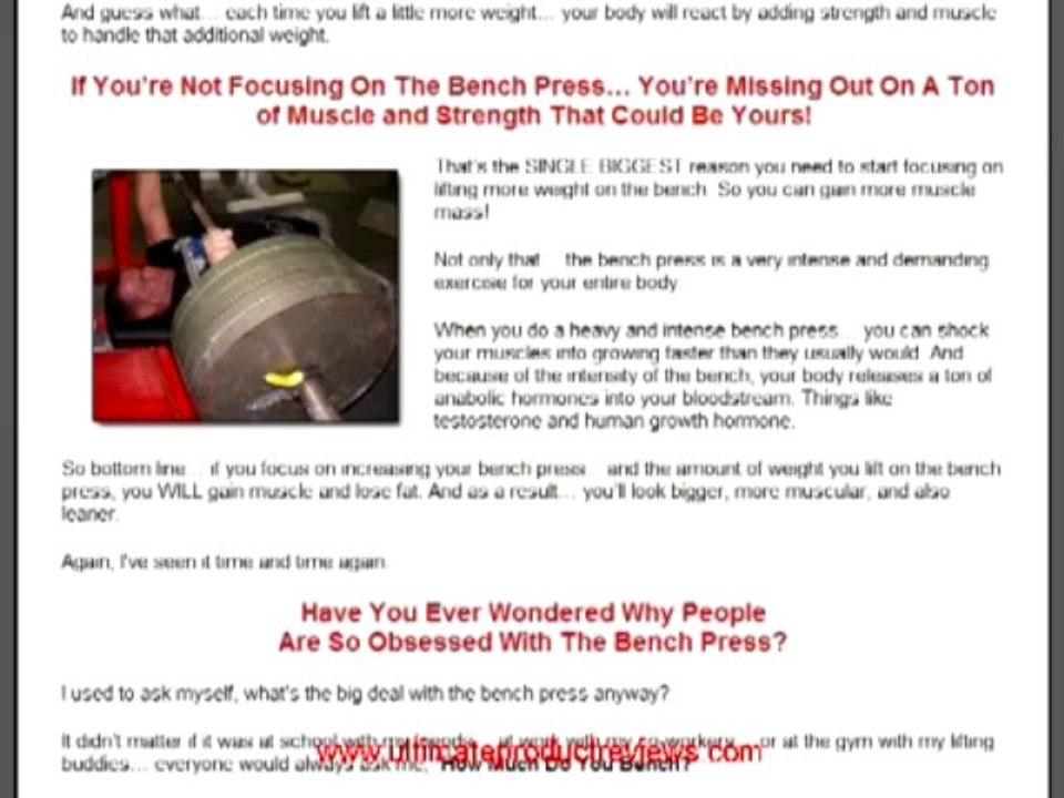 Increase Bench Press Program From Critical Bench