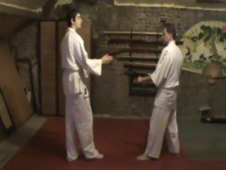 Ai hanmi jodan gyaku yoko guruma tettsui uchi (uchi komi)