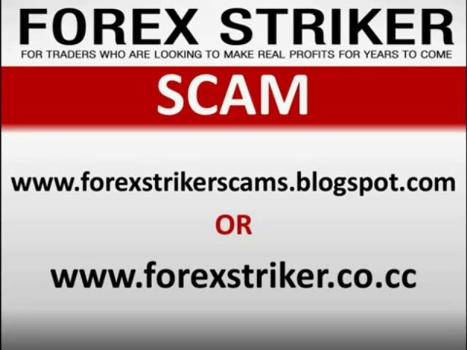 Forex Striker EA SCAM