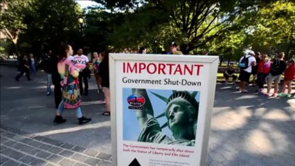 Government shutdown closes down Statue of Liberty