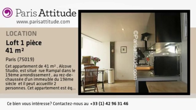 Loft Alcove Studio à louer - Buttes Chaumont, Paris - Ref. 7737