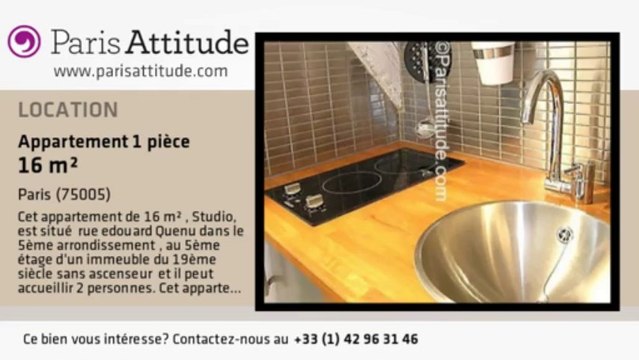 Appartement Studio à louer - Port Royal, Paris - Ref. 5817
