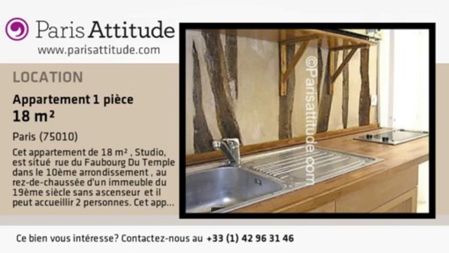 Appartement Studio à louer - Belleville, Paris - Ref. 4457