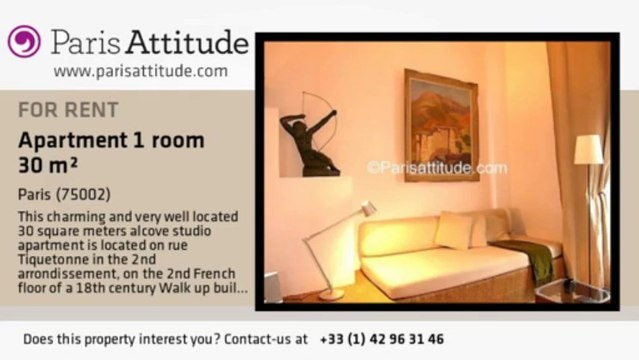 Studio Apartment for rent - Strasbourg St Denis, Paris - Ref. 1788