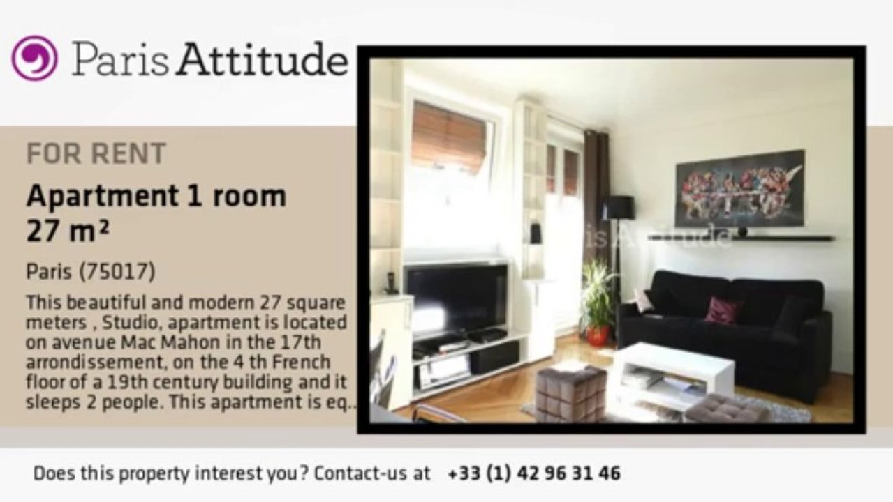 Studio Apartment for rent - Arc de Triomphe, Paris - Ref. 8772