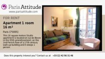 Studio Apartment for rent - Quartier Latin/St Michel, Paris - Ref. 4255