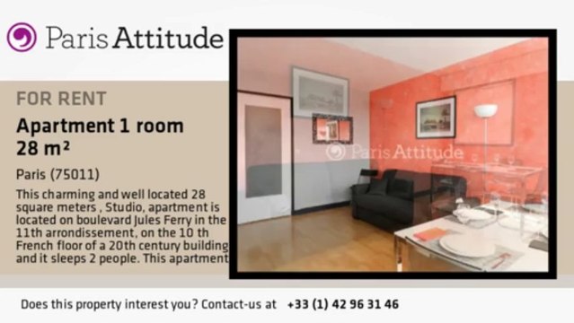 Studio Apartment for rent - République, Paris - Ref. 8404