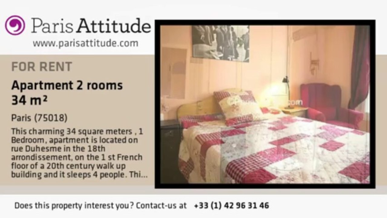 1 Bedroom Apartment for rent - Jules Joffrin - Mairie du 18ème, Paris - Ref. 7445