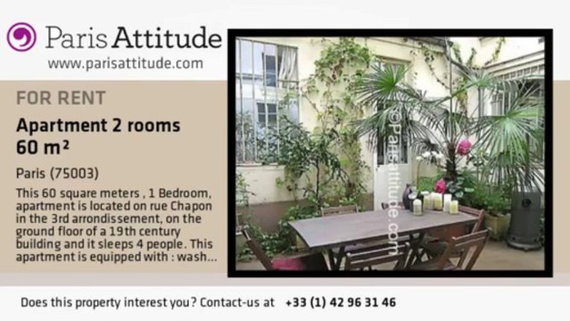 1 Bedroom Apartment for rent - Arts et Métier, Paris - Ref. 3467