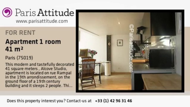 Alcove Studio Loft for rent - Buttes Chaumont, Paris - Ref. 7737