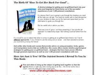 How To Get Your Ex Girlfriend Back - Get Her Back