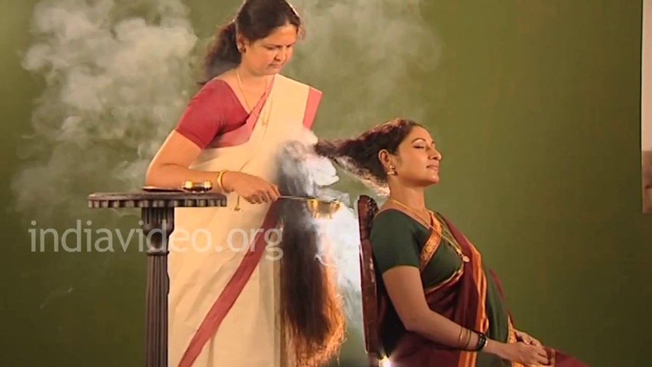 Ayurvedic method Fragrance to hair India