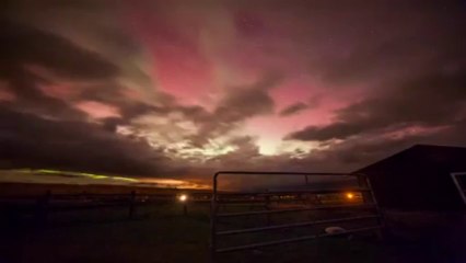 Timelapse of Aurora Borealis in Montana