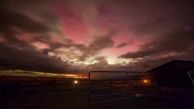 Timelapse of Aurora Borealis in Montana