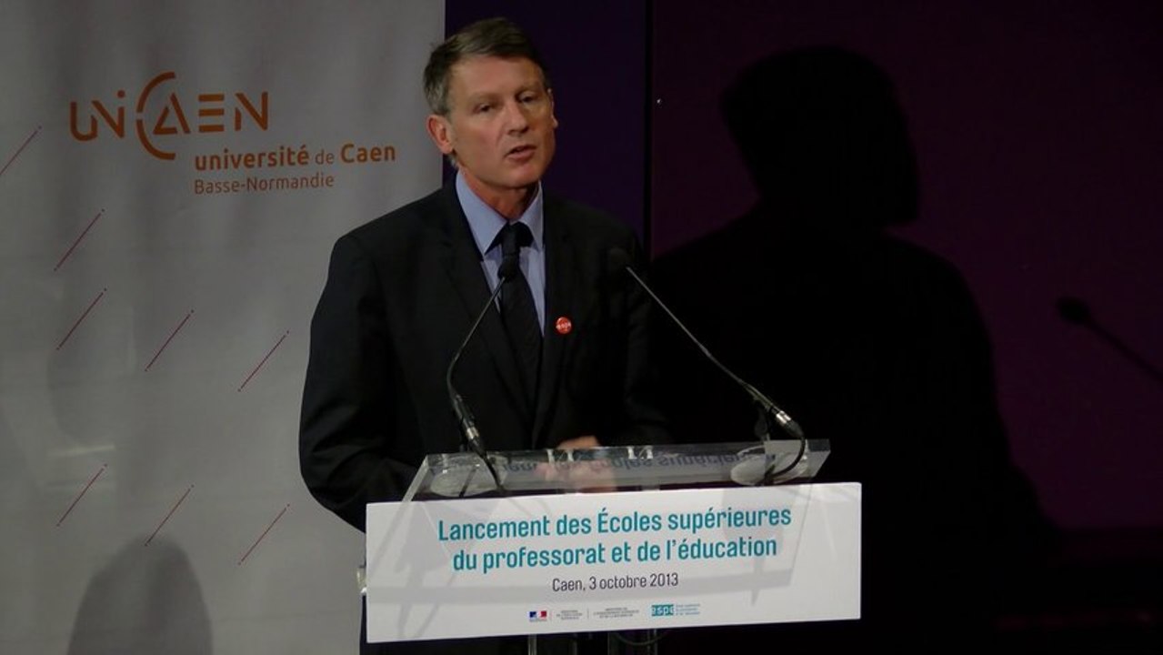 [ARCHIVE] ESPE, le ministre de l'éducation nationale s'adresse aux étudiants de l'ESPE de Caen