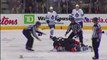 Hockey player Colton Orr knocked out by George Parros!! NHL 2011