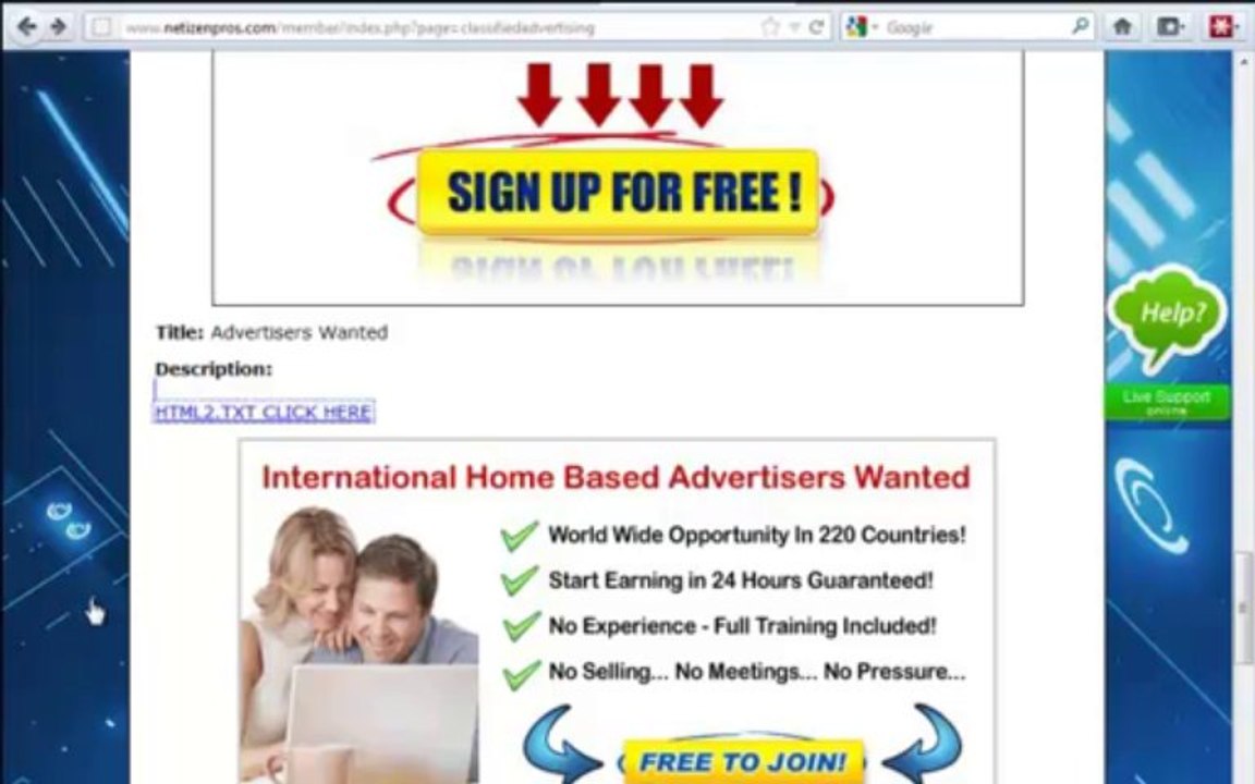 Backpage Marketing System