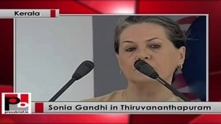 Sonia Gandhi in Kerala enlists UPA govt’s flagship policies