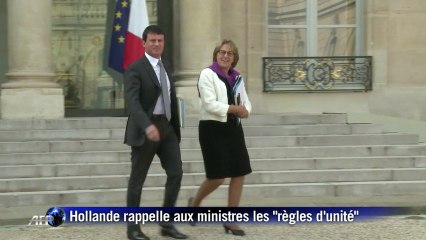 Hollande rappelle à ses ministres les "règles d'unité"