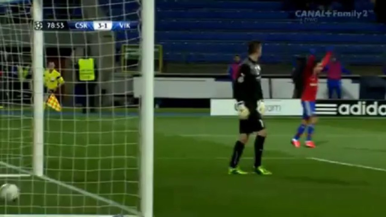 Kuriozalny gol samobójczy | CSKA Moskwa - FC Viktoria Plzen 3-2 (02.10.2013)