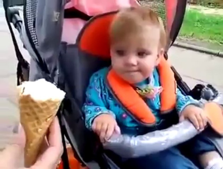 Baby's First Reaction To Ice Cream - Funny Videos at Fully :)(: Silly