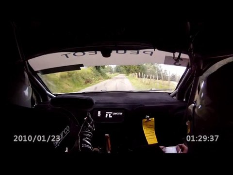 camera embarquée es 3 rallye pays de montbéliard 2013 jp monnin / Franck Gilliot 208 R2 2eme scratch