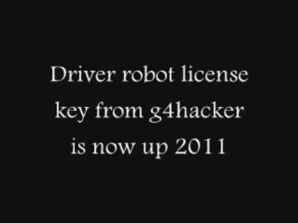 Driver robot license key 2011